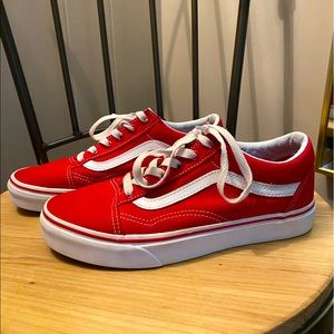 Women’s red vans, size 7.5